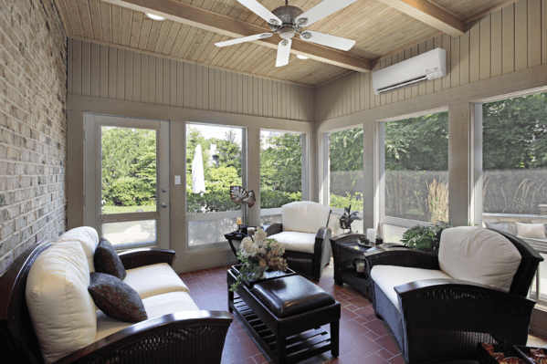 Sunroom with ductless unit